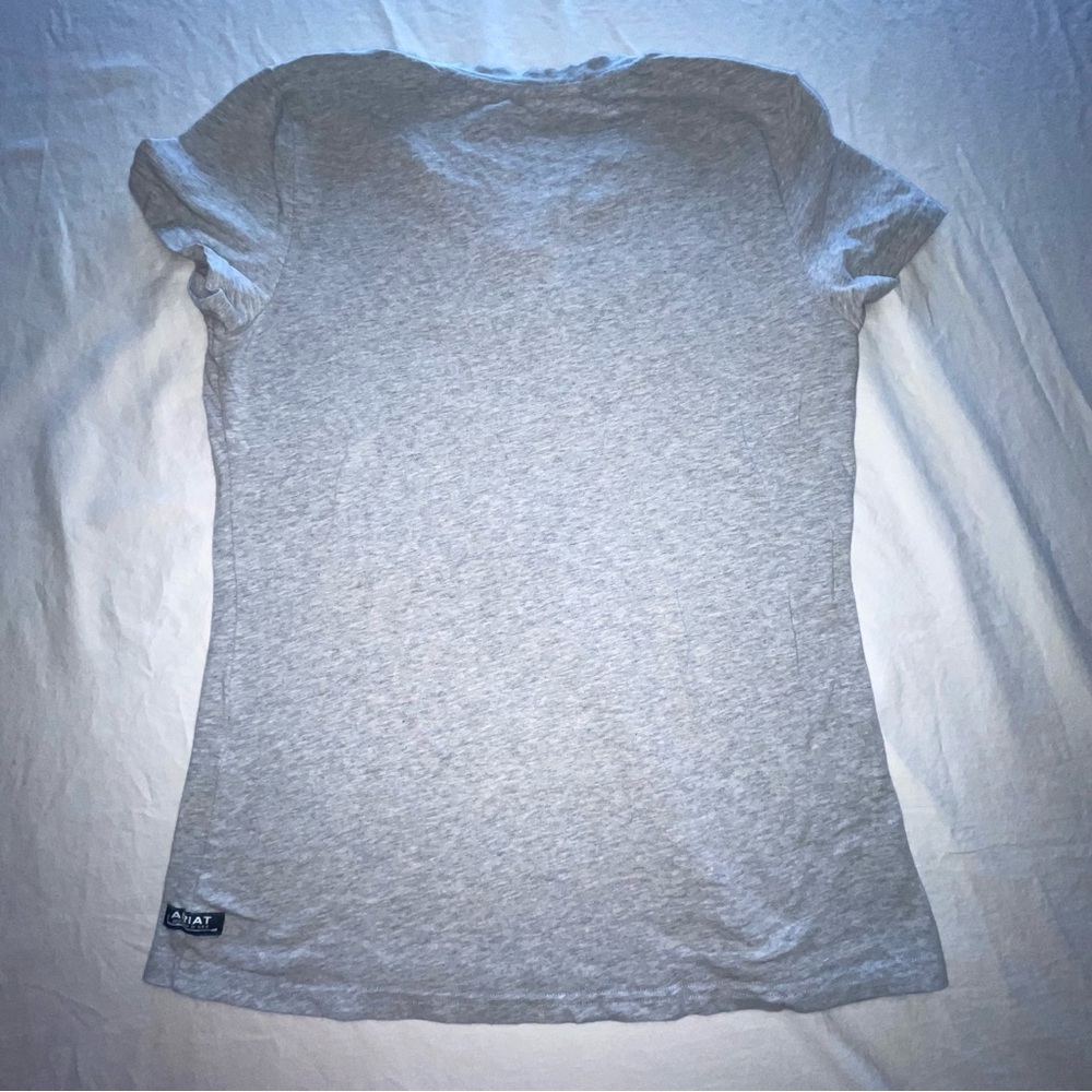 Ariat Women's Gray Graphic T-Shirt Size Small Cotton Spandex PRELOVED - Picture 6 of 7